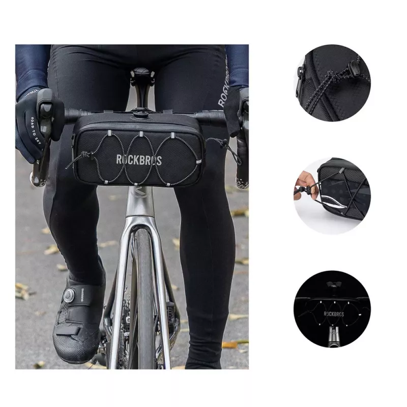 Rockbros TL001 Road to Sky 1.9L waterdichte fietsstuurtaa – zwart