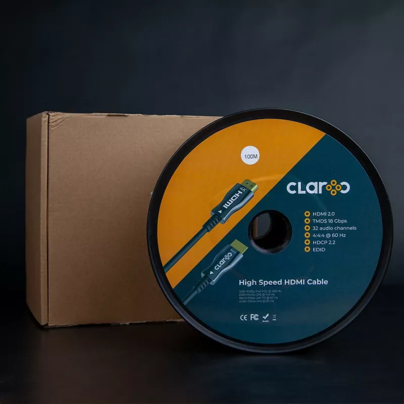 Claroc HDMI 2.0 AOC 4K@60Hz 50 m actieve optische kabel