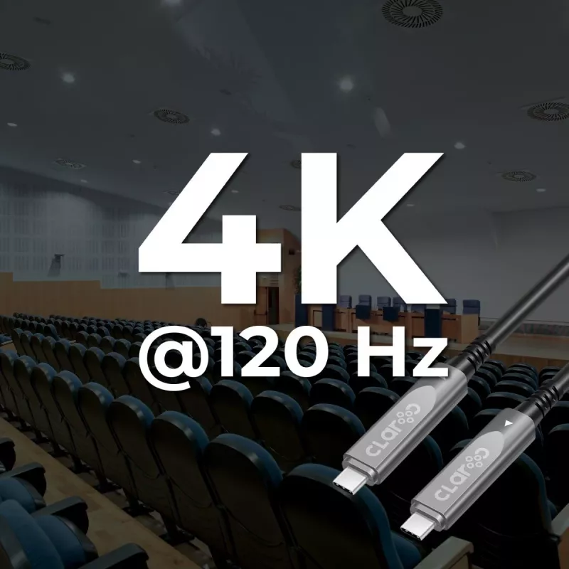Claroc USB-C 4K@60Hz 10 m actieve optische kabel