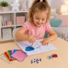 LEAN TOYS Creatieve folie-art DIY-kit om op te plakken met glansfolie - bloemendesign