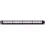 NETRACK 104-20 24-poorts Keystone patchpaneel 1U 19-inch zwart