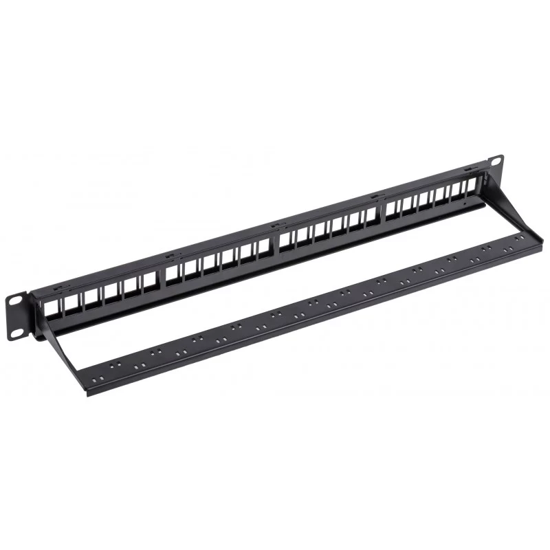 NETRACK 104-20 24-poorts Keystone patchpaneel 1U 19-inch zwart