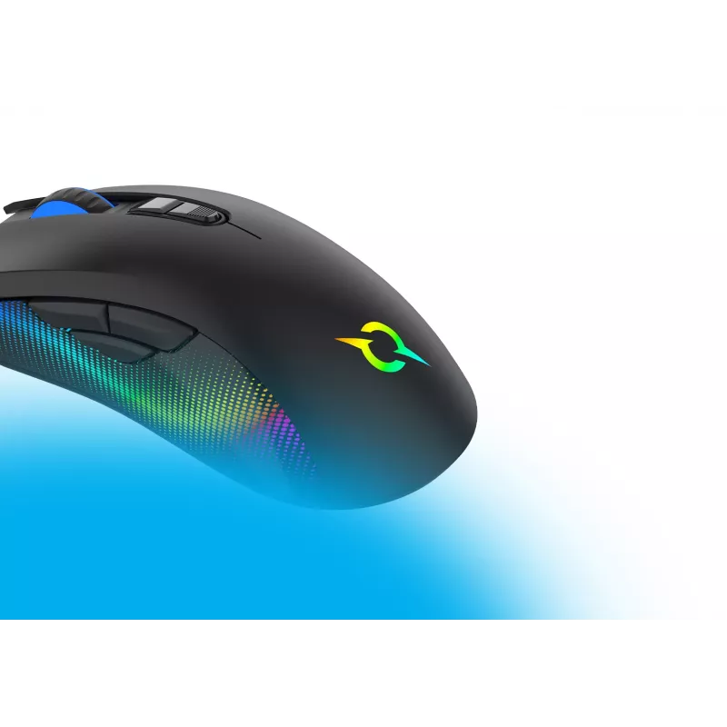 AQIRYS Phoenix bedrade RGB-gaming-muis, 12000 DPI, zwart