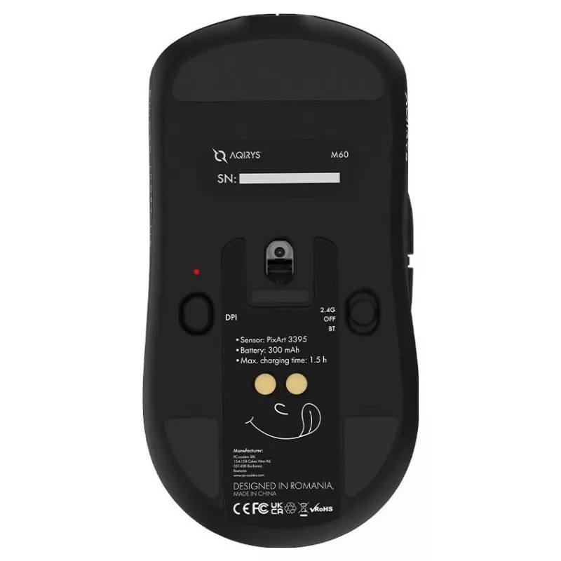AQIRYS M60 gaming-muis zwart