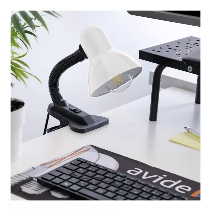 Avide Basic Clipbar Max 60W Klembureaulamp Zwart