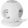 ENTAC Stekkerdoos Globe 3-voudig met USB-schakelaar Wit