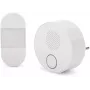ENTAC Draadloos Deurbelsysteem AC-stekker Kinetische knop IP44 zender Wit