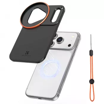 KF Protective Photography Case met 58mm lenshouder voor Apple iPhone 17 Pro Max - Zwart