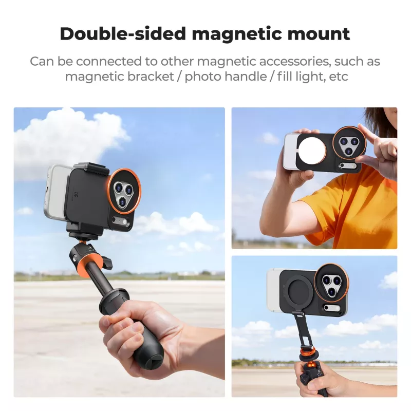 KF Protective Photography Case met 58mm lenshouder voor Apple iPhone 17 Pro Max - Zwart