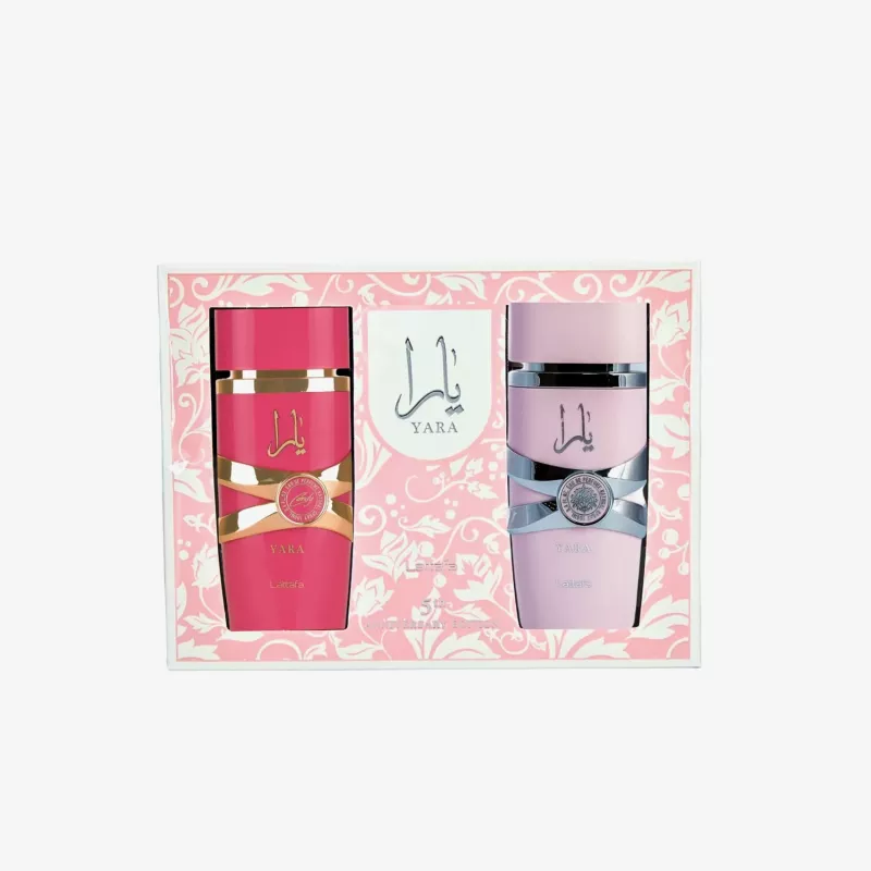 Lattafa 5th Anniversary Yara EDP Spray 100ml + Yara Candy EDP Spray 100ml Geschenkset