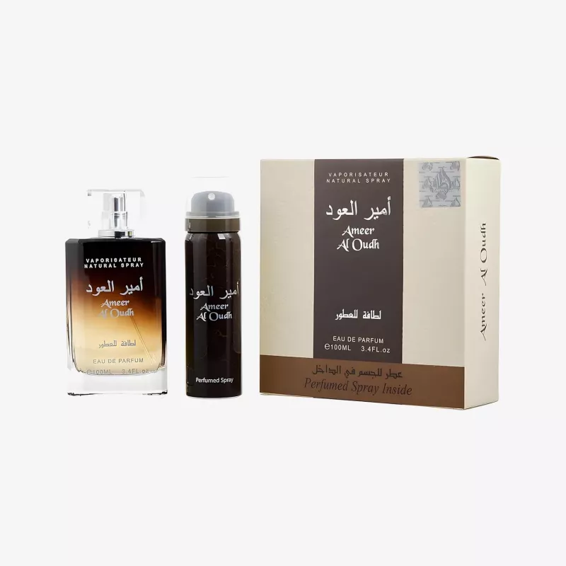 Lattafa Duo Ameer Al Oudh Eau de Parfum 100ml + Parfumspray 50ml Geschenkset