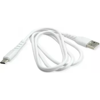 BIOND USB-A naar USB-C 1m wit kabel van gerecycled kunststof - laden & data