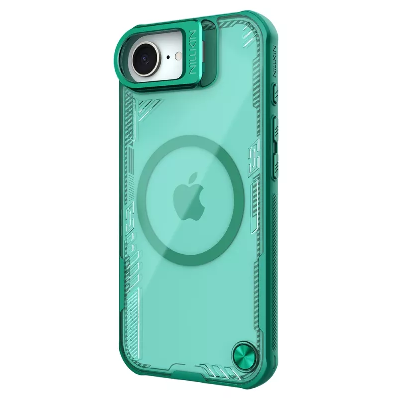 Nillkin Iceblade Prop Magnetic hoesje met standaard voor iPhone 16e / 17e - groen