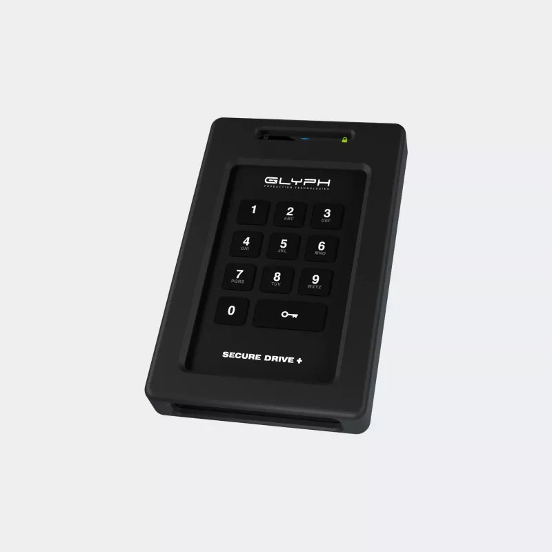 Glyph SecureDrive+ Keypad 4TB versleutelde SSD met USB 3.2 Gen 2 Type-C