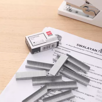 Deli EXPERT nietjes 26/6, 1000 stuks, verzinkt staal, zilver