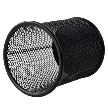 Deli Mesh ronde pennenhouder 9,1x9,8x9,8 cm zwart