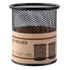 Deli Mesh ronde pennenhouder 9,1x9,8x9,8 cm zwart