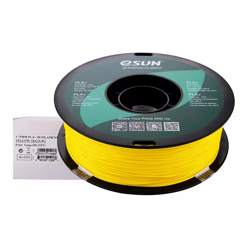 ESUN PLA+ 1,75mm Geel 1kg 3D-printer-filament
