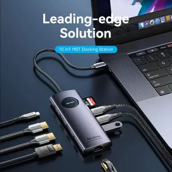 VENTION USB-C 10-in-1 Docking Station 8K 30Hz 100W PD met LED-display