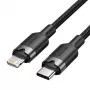 VENTION LALBH USB-C naar Lightning kabel 2m Zwart MFi-gecertificeerd snelladen