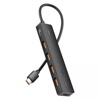 VENTION USB-C naar USB 3.2 Gen 2 Hub met 100W PD, 0,15m, Zwart
