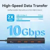VENTION USB-C naar USB 3.2 Gen 2 Hub met 100W PD, 0,15m, Zwart