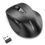 Vention KTMB0 dual-mode 2,4GHz + Bluetooth 5.1 draadloze optische muis, 6 knoppen, 800-2400 DPI, zwart