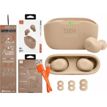 JBL Wave Buds True Wireless in-ear hoofdtelefoon beige
