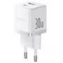 Baseus Palm 30W USB-C USB-A Wandoplader Wit EU-stekker