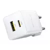 Baseus Palm 30W USB-C USB-A Wandoplader Wit EU-stekker