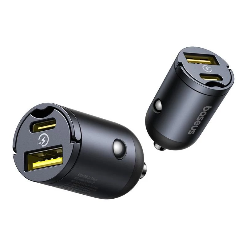Baseus Tiny Star 30W USB-A USB-C Wandoplader Zwart