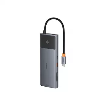 USB-C-hub Baseus Metal Gleam II 10-in-1 HDMI USB-A USB-C RJ45 SD/TF - Space Gray