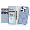 DUXDUCIS Lawa Leather Case voor iPhone 16 Pro Max met afneembare magnetische wallet - blauw