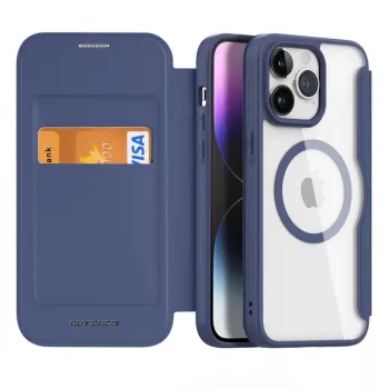 Dux Ducis Skin X Pro foliohoes met MagSafe voor Apple iPhone 15 Pro Max, zwart
