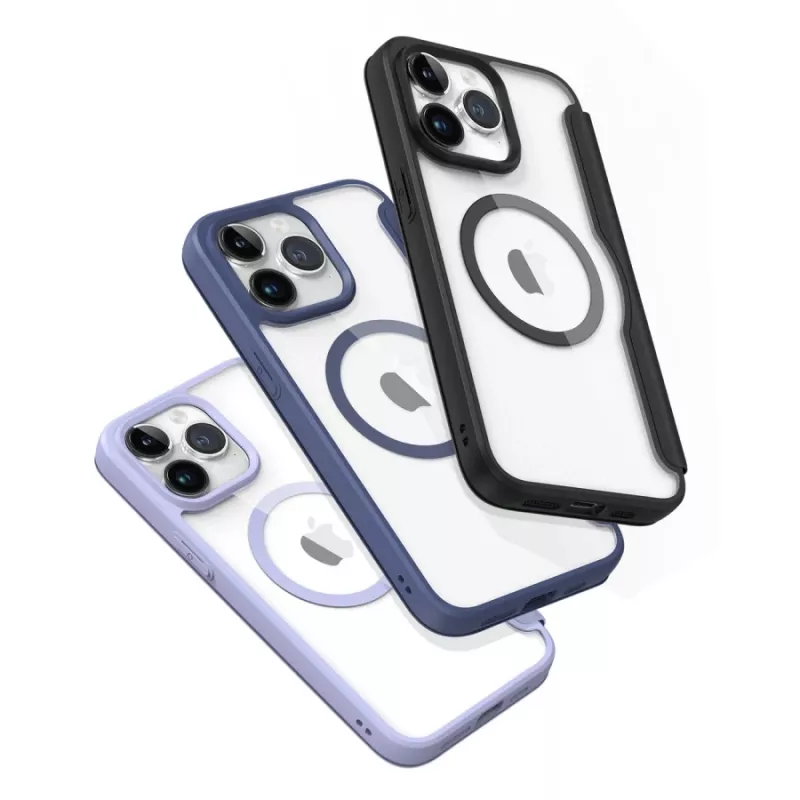 Dux Ducis Skin X Pro foliohoes met MagSafe voor Apple iPhone 15 Pro Max, zwart