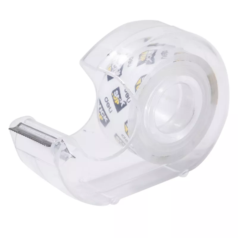 Deli transparante plakband met dispenser D260804, 18 mm x 7 m