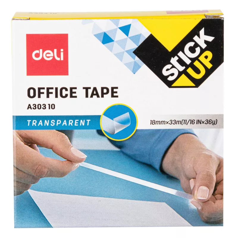 Deli transparante plakband D260104, 18 mm x 33 m