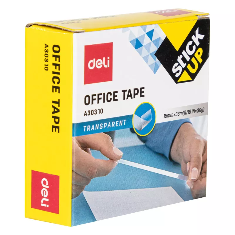 Deli transparante plakband D260104, 18 mm x 33 m