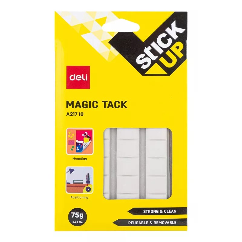 Deli kleefpads voor montage, 54 stuks, wit