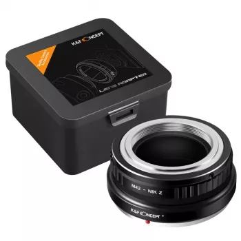 K&F Concept M42 naar Nikon Z-Mount objectiefadapter voor Nikon Z5 Z6 Z7 Z50 Zfc Z9 Z8 Z30, zwart