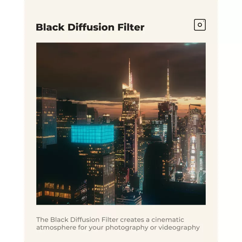 K&F Concept Black Diffusion 1/4-filter 37mm