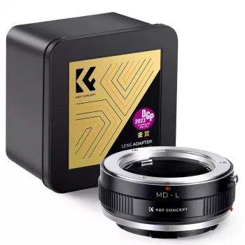 K&F adapter Minolta MD/MC objectief naar Leica L-Mount camera - zwart