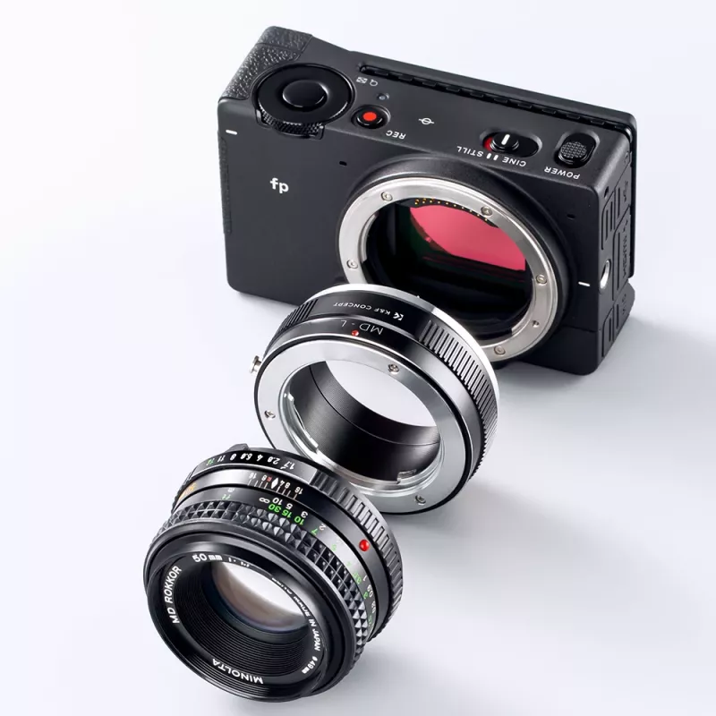 K&F adapter Minolta MD/MC objectief naar Leica L-Mount camera - zwart