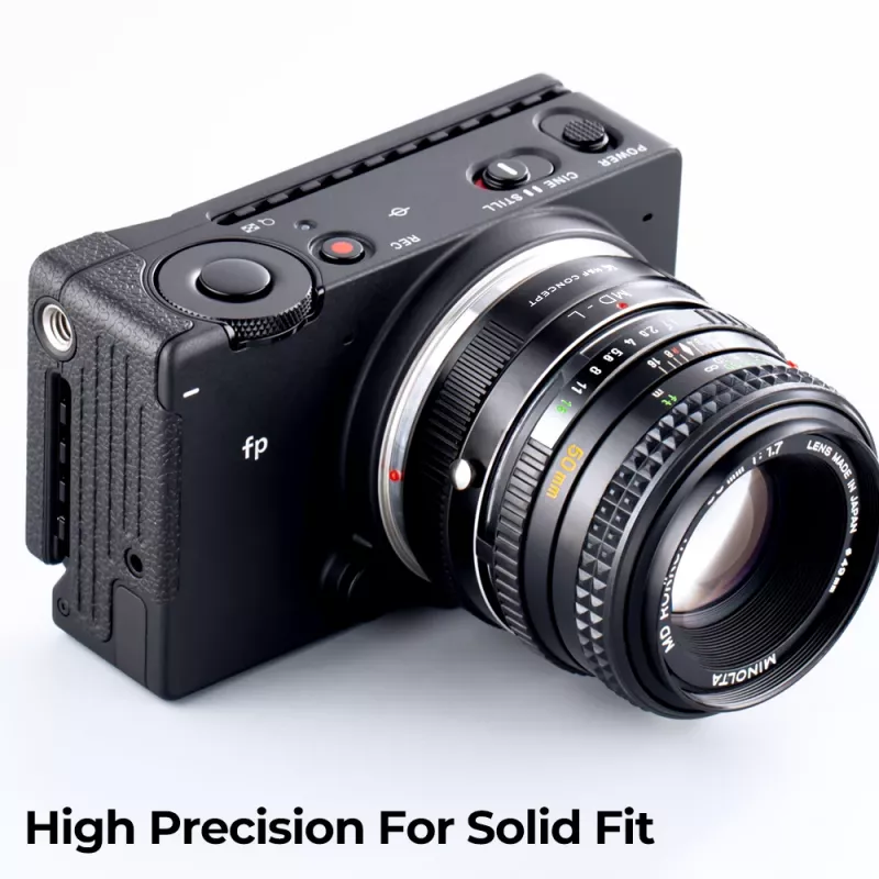 K&F adapter Minolta MD/MC objectief naar Leica L-Mount camera - zwart