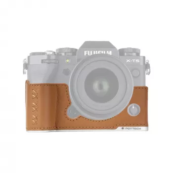PGYTECH leren halfhoes voor Fujifilm X-T5 bruin