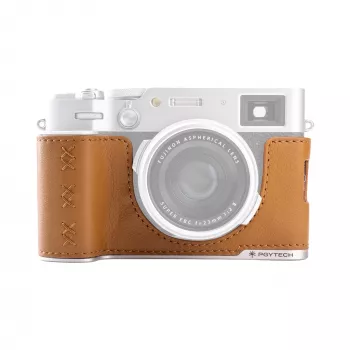 PGYTECH leren hoes voor Fuji X100 camera bruin