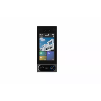 DAHUA VTO6631QB-WP videodeurbel met 2MP-camera, 4,3 inch touchscreen, gezichts-/vingerafdruk-/kaart-/wachtwoord-/afstandsontgrendeling, IP65, IK08, inbouwmontage, zwart