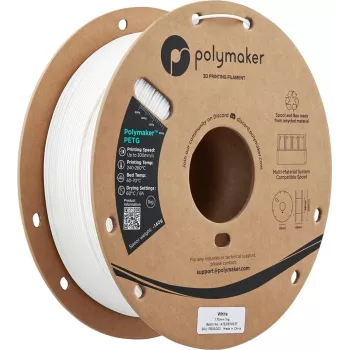 Polymaker PETG 3D-printerfilament, 1,75 mm, 1 kg, wit