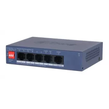 DAHUA CS4005-4GT-36 managed L2 Gigabit Ethernet-switch met 4-poorts PoE+ 36W, desktop-/wandmontage