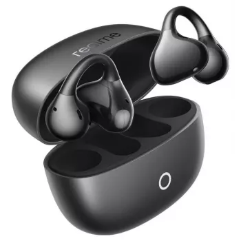 realme Buds Clip Zwart Black bedrade oordopjes met 3,5-mm-kinkstekker en microfoon